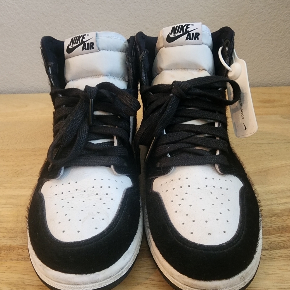 Nike Womens Air Jordan Retro 1 High Twist Shoes CD0461-007 Black White Size 6.5 - Picture 5 of 13